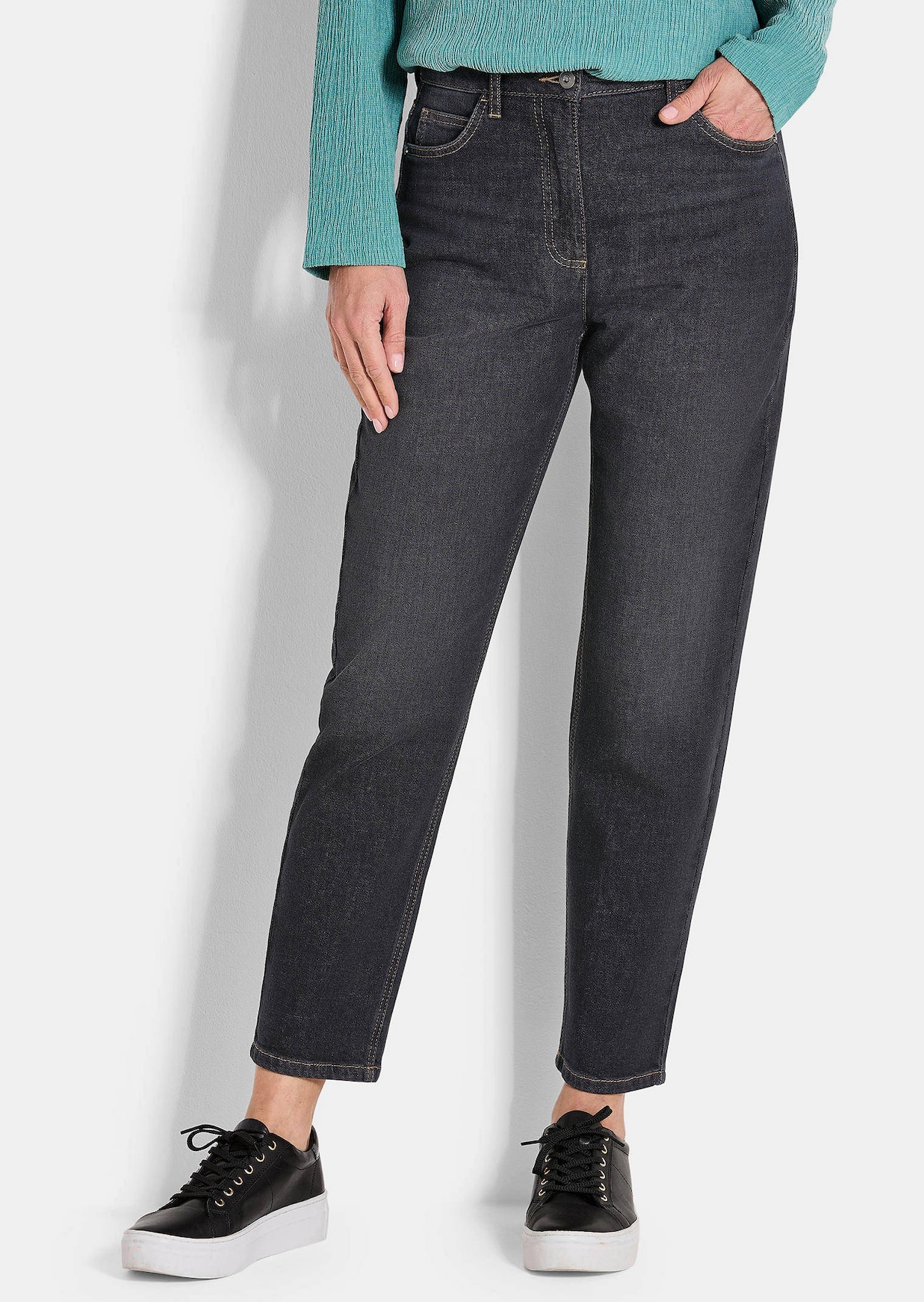 Jean mom SARA en coton stretch