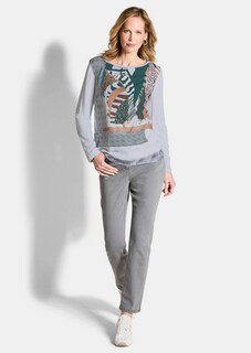 Blusenshirt aus Satin und Viskose-Jersey thumbnail 2
