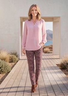 Pantalon en velours côtelé LOUISA à motif cachemire thumbnail 7