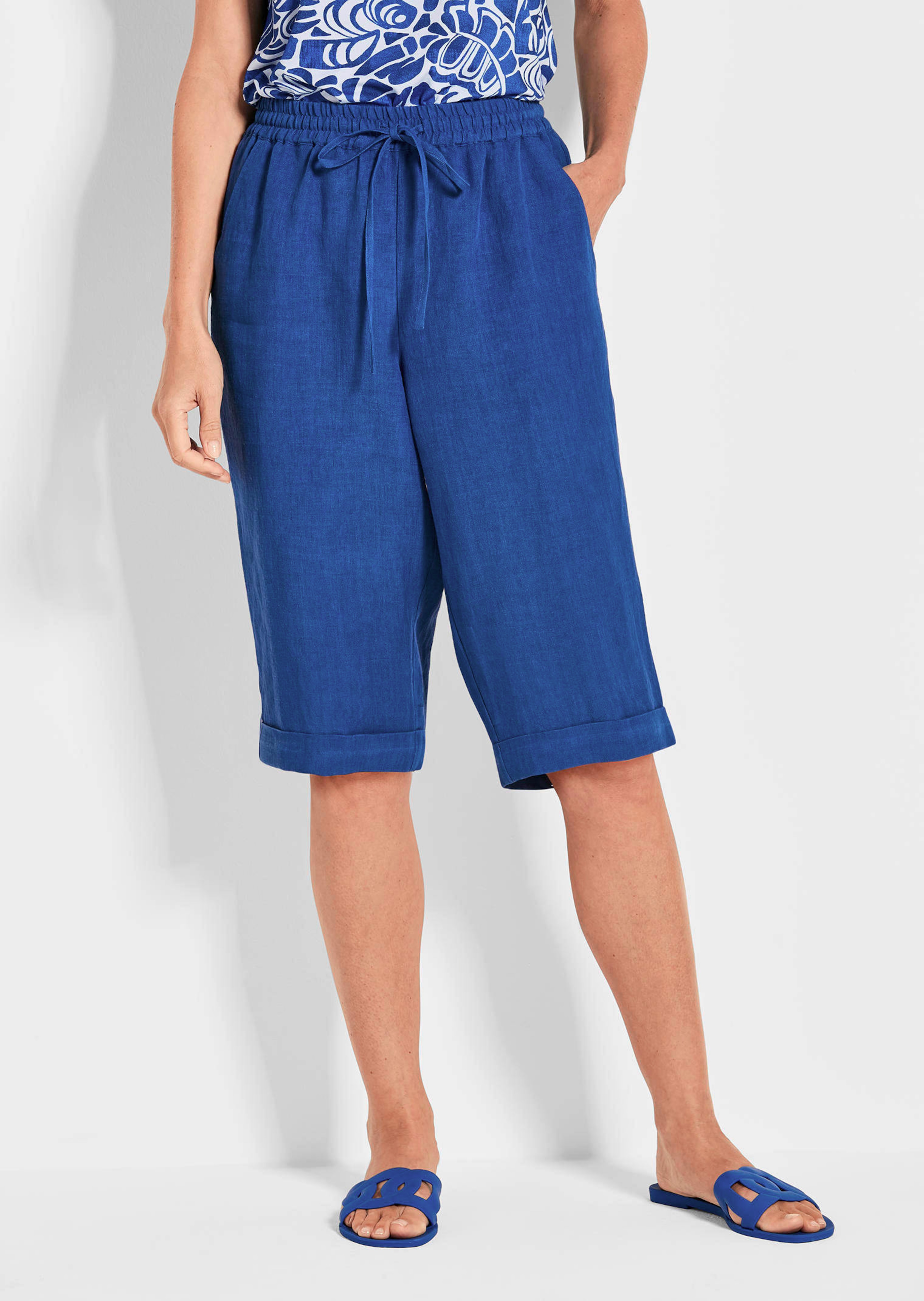 Bermudahose CARLA aus reinem Leinen