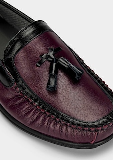 Leder-Mokassins mit dekorativer Tassel thumbnail 3