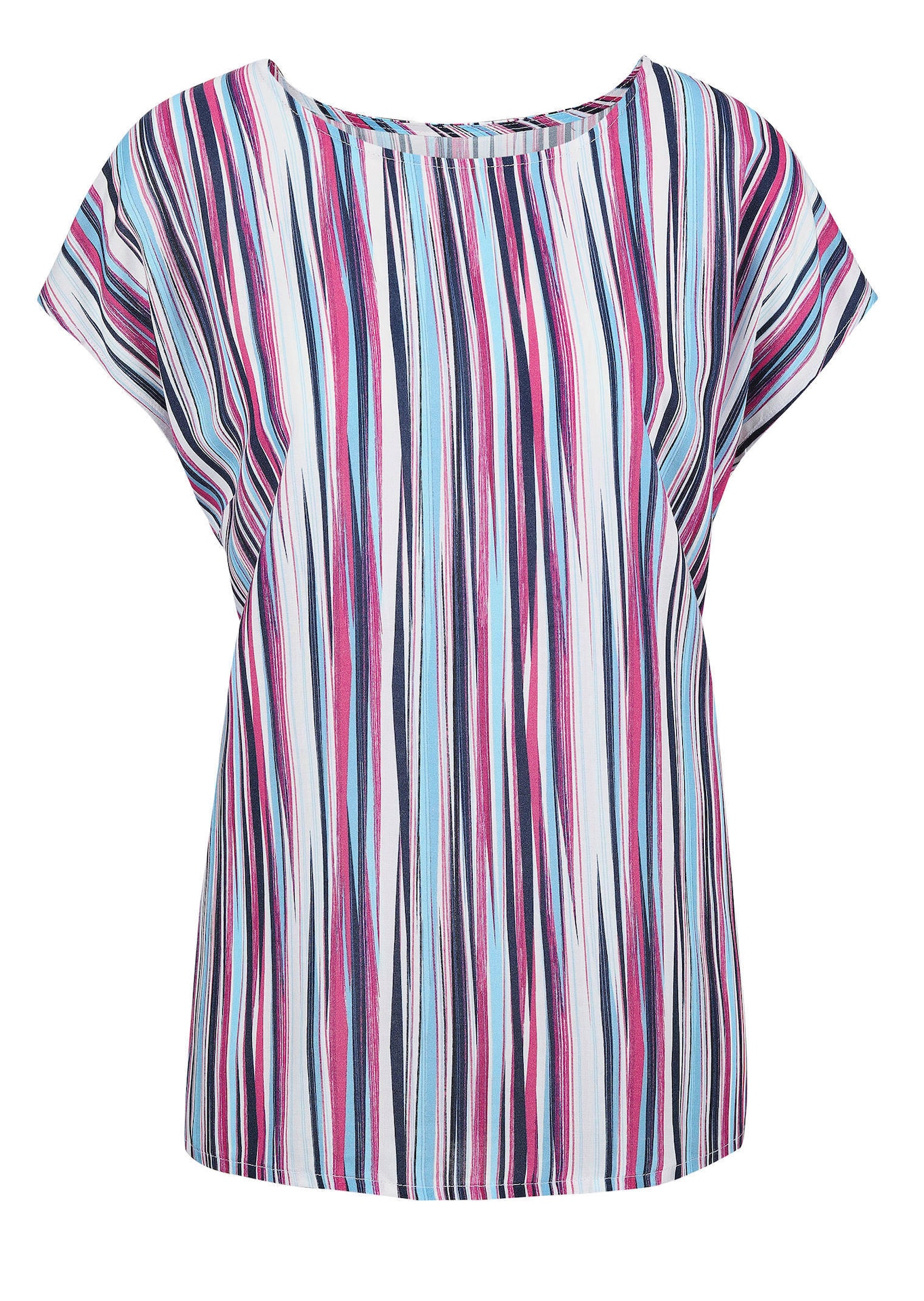 Druckbluse mit Streifendruck