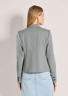 Nadelstreifen-Blazer mit Glanzeffekt thumbnail 4