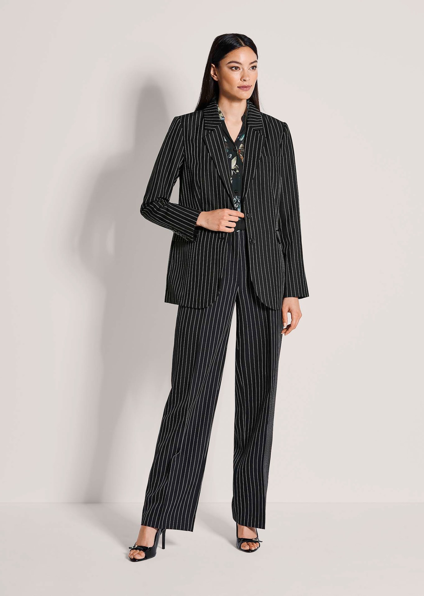 Blazer à fines rayures