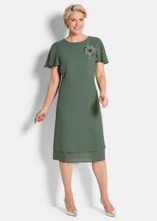 Elegantes Chiffon-Kleid mit Brosche thumbnail 1