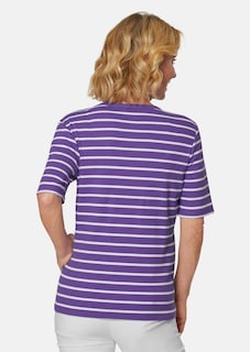 T-shirt rayé en douce maille interlock thumbnail 3
