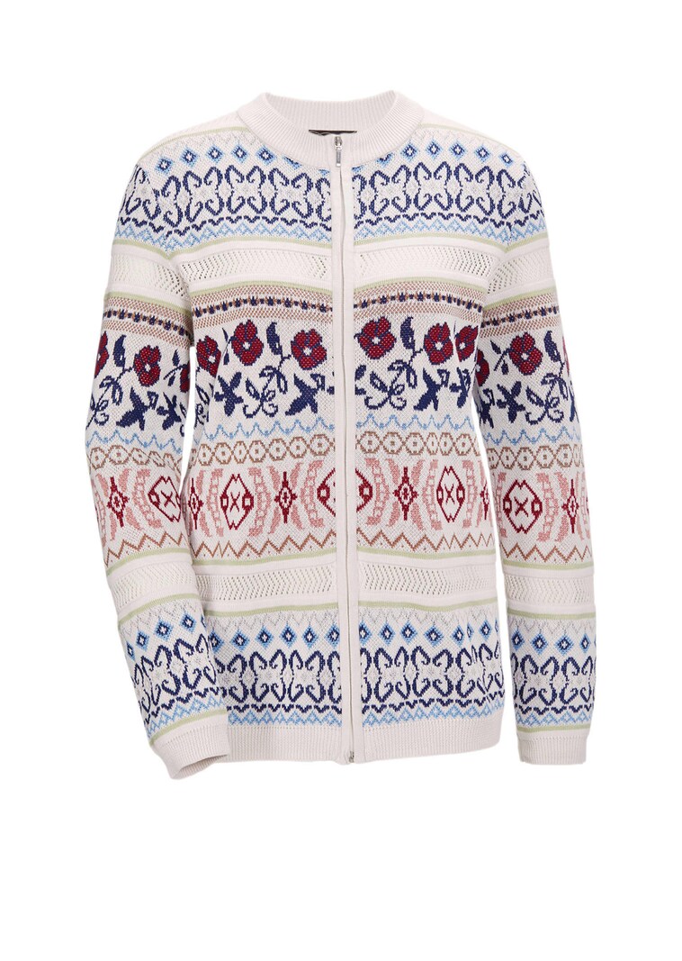 Schitterend tricot jasje met ajourpatroon