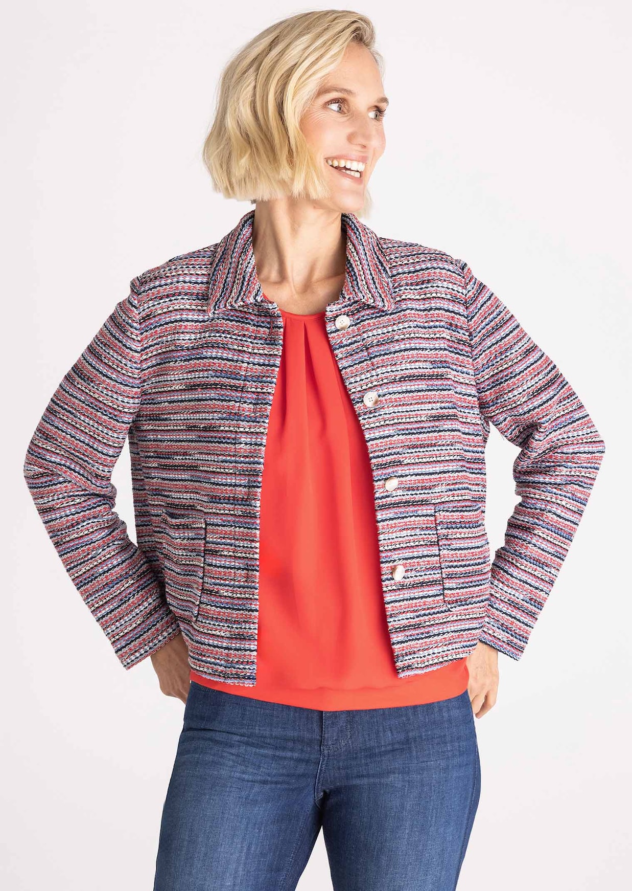 Blazer en bouclette avec fils brillants