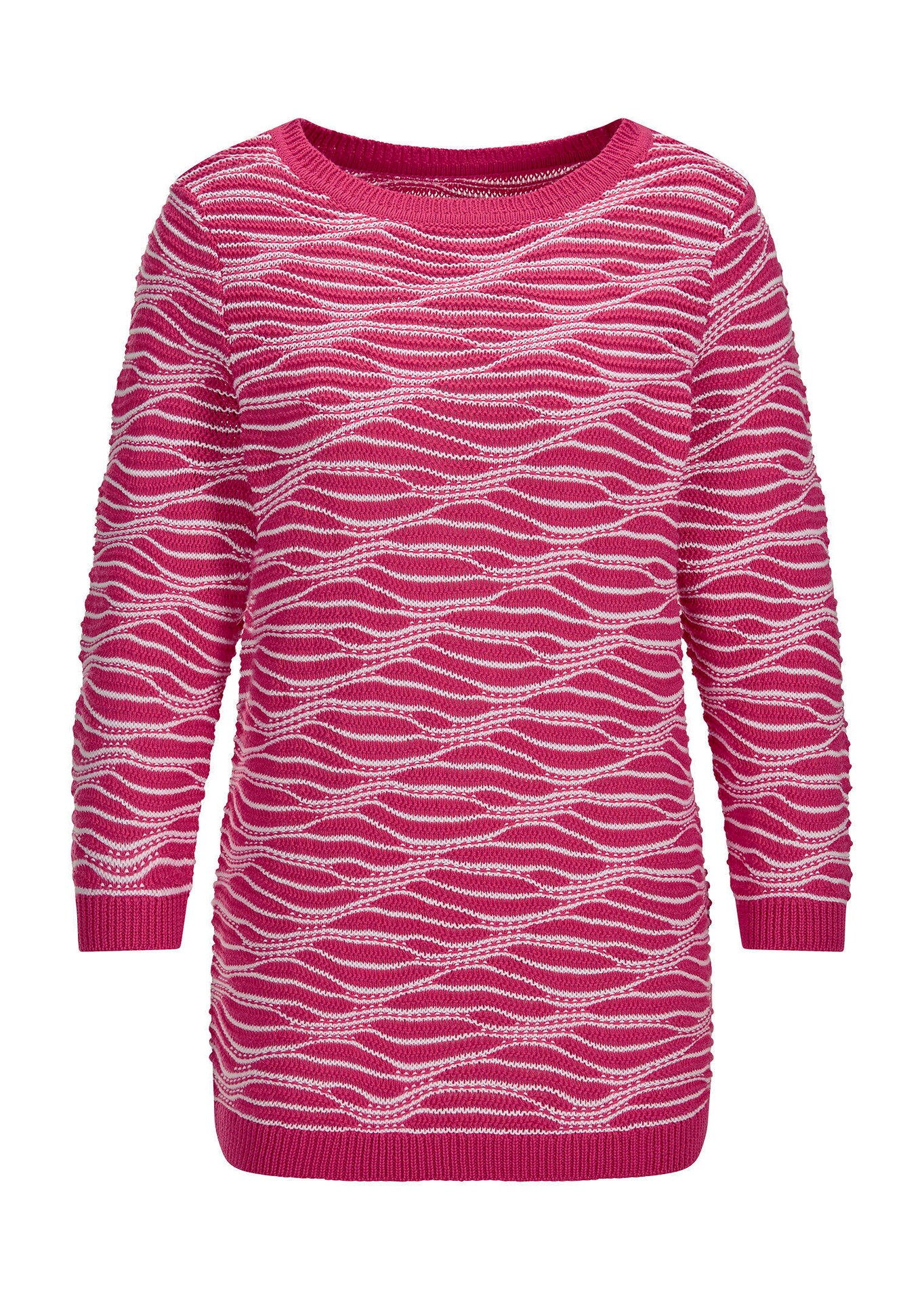 Pull en tricot à motif ondulé