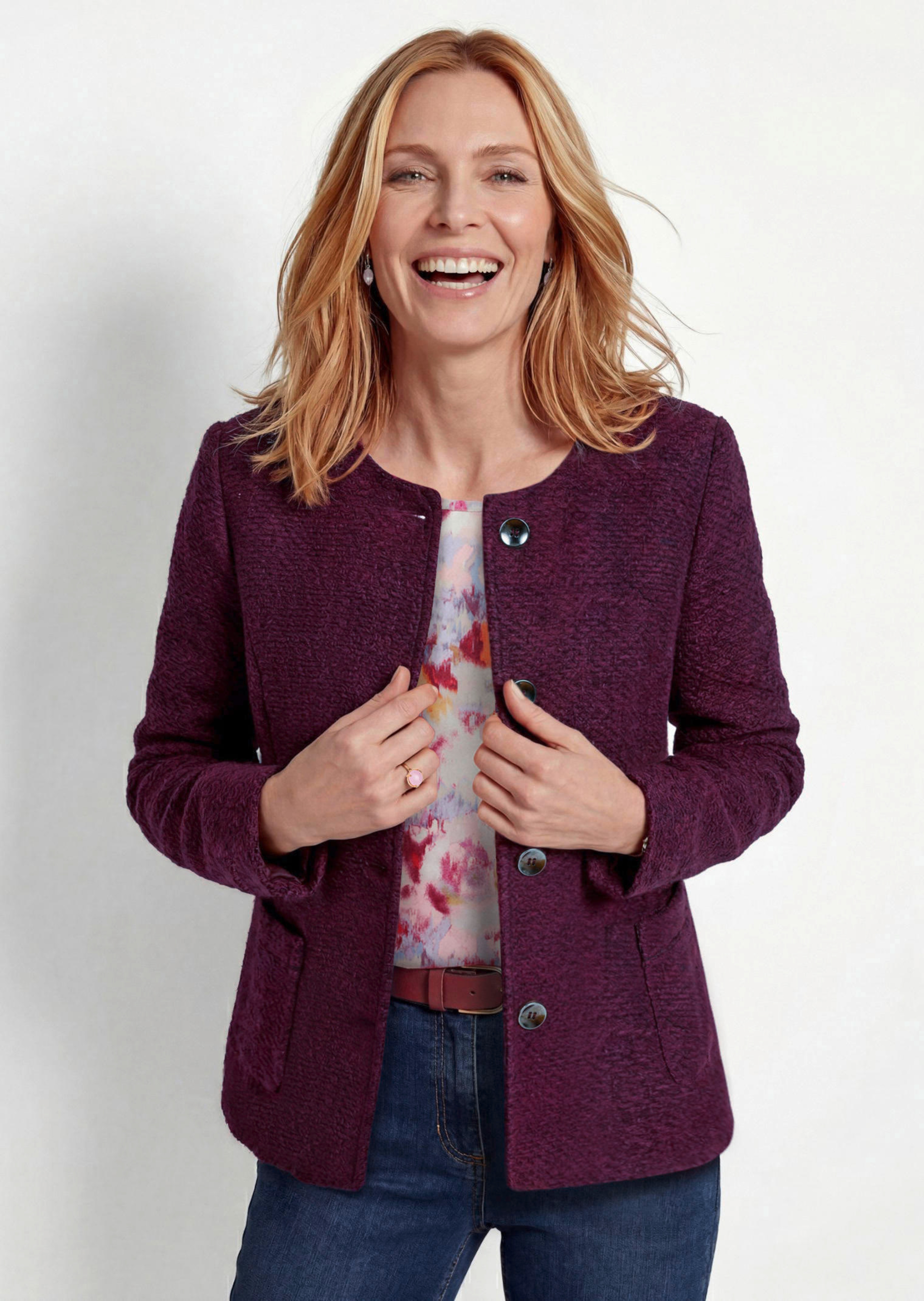 Femininer Blazer in Schlingen-Optik