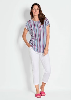 Druckbluse mit Streifendruck thumbnail 2