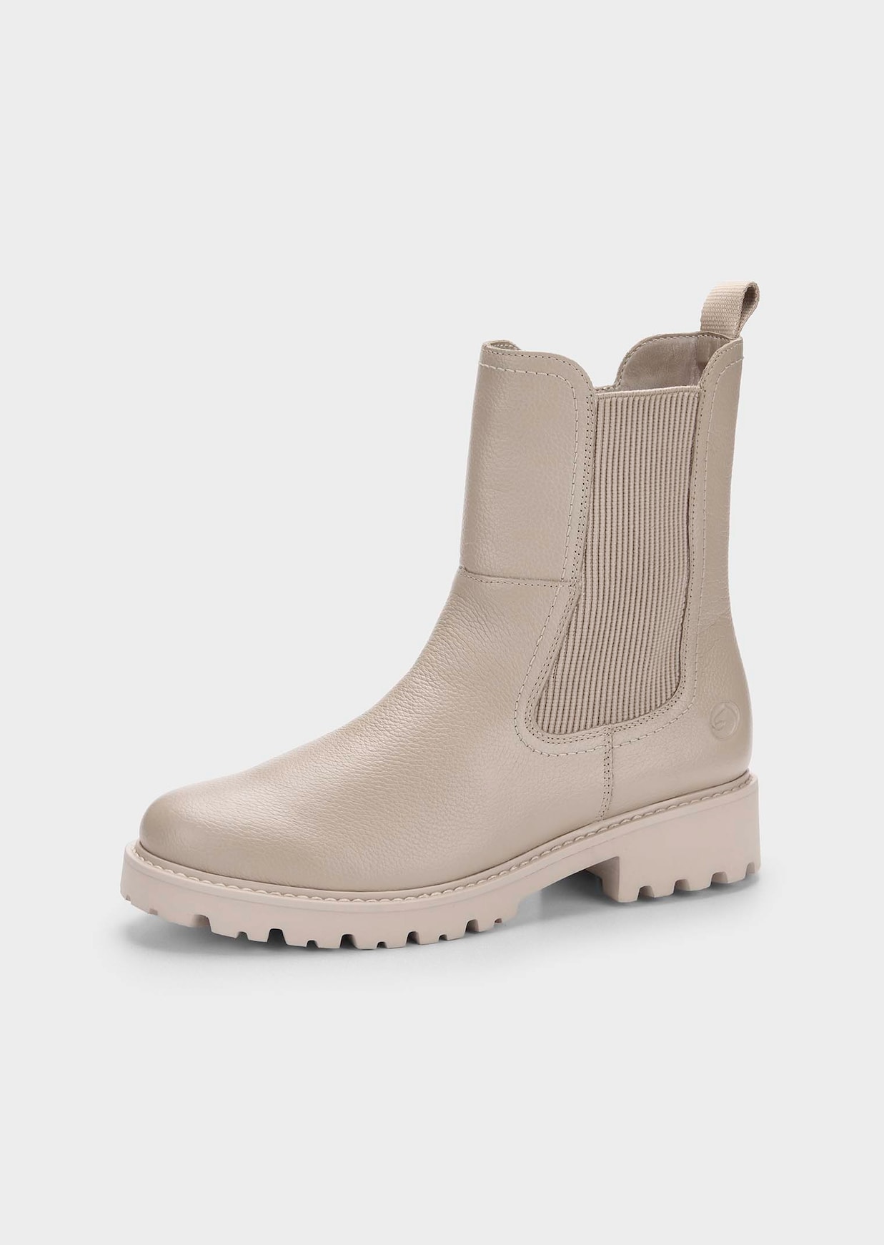 Boots aus Echtleder mit Stretch-Einsatz