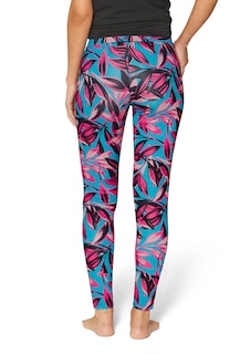 Leggings mit Blätter-Print und Mesheinsätzen thumbnail 4