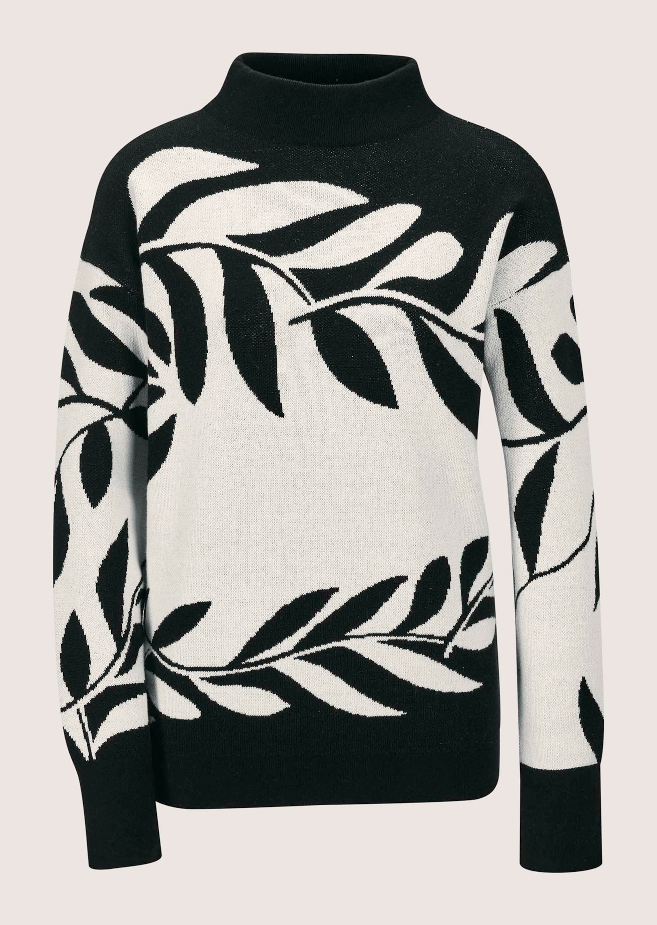 Jacquard jumper with floral pattern
