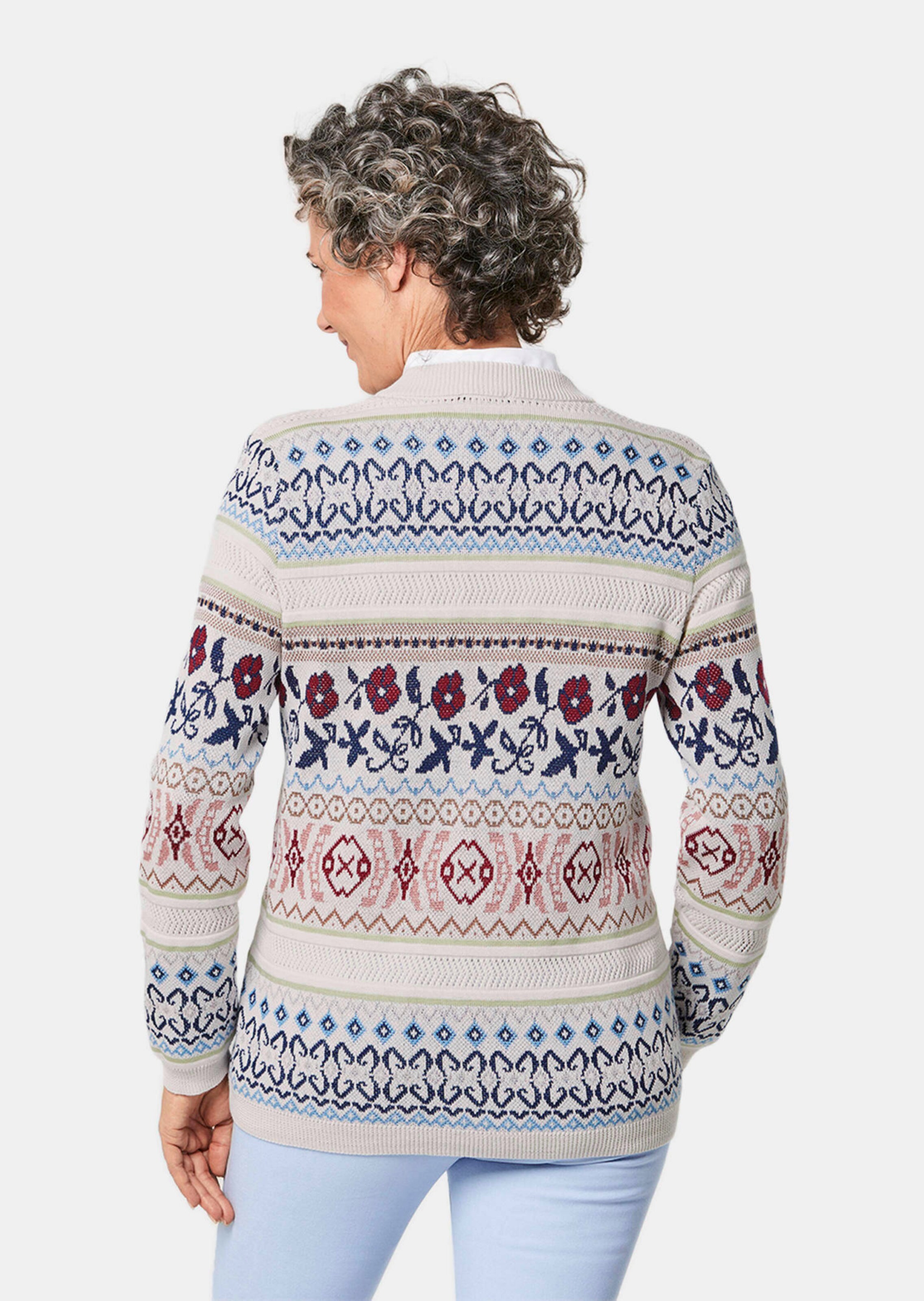 Liebenswerte Strickjacke mit Ajourmuster thumbnail 2