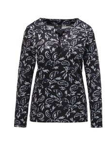 Shirt met metallic print en lange mouwen thumbnail 6