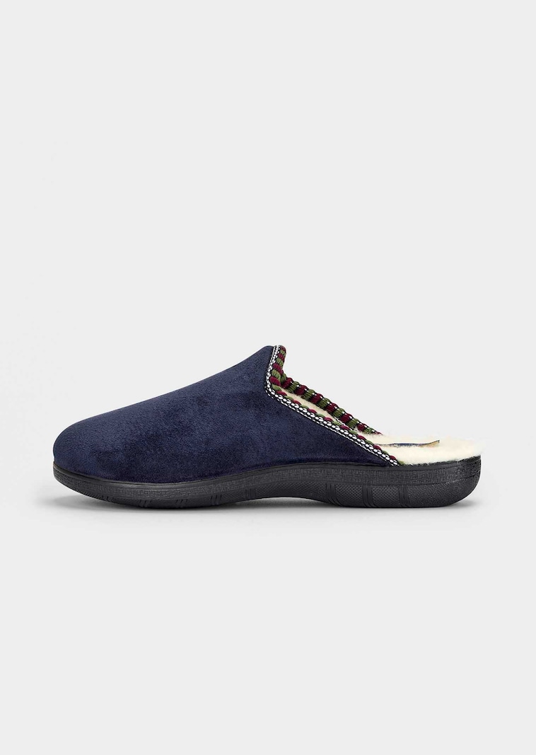 Pantoffels met zuiver scheerwol voering