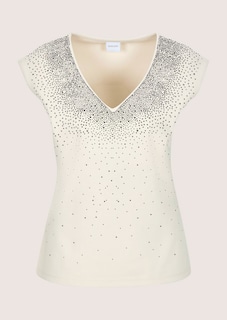 Strass-Shirt mit V-Ausschnitt thumbnail 7