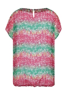 Blusenshirt mit fein bedrucktem Chiffon thumbnail 3