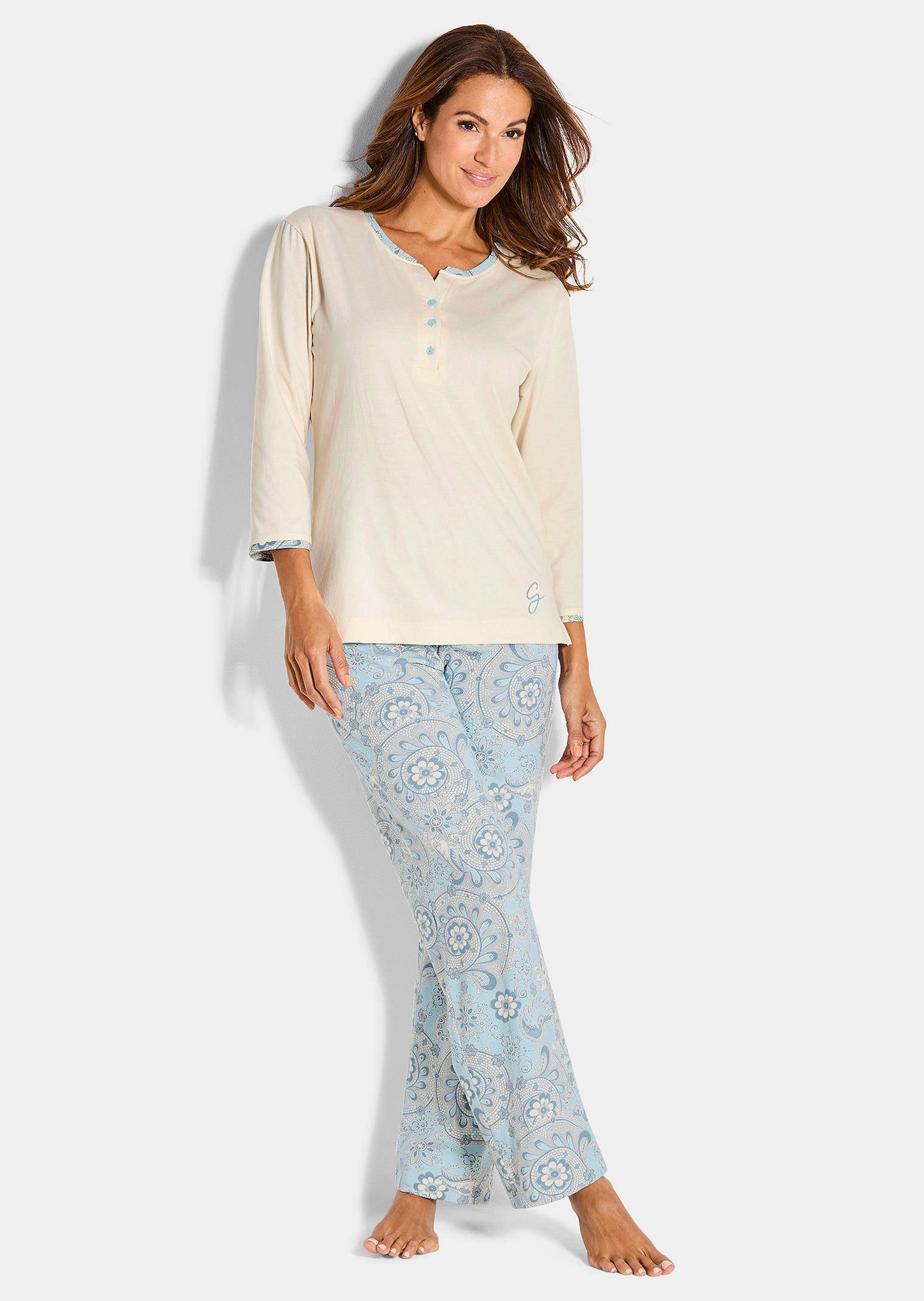 Pyjama met paisley-patroon