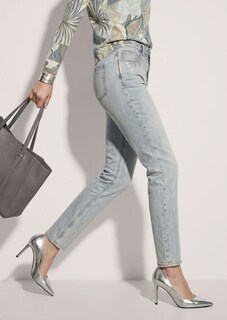 Slim-Jeans mit Strassdetails und modischer Waschung thumbnail 5