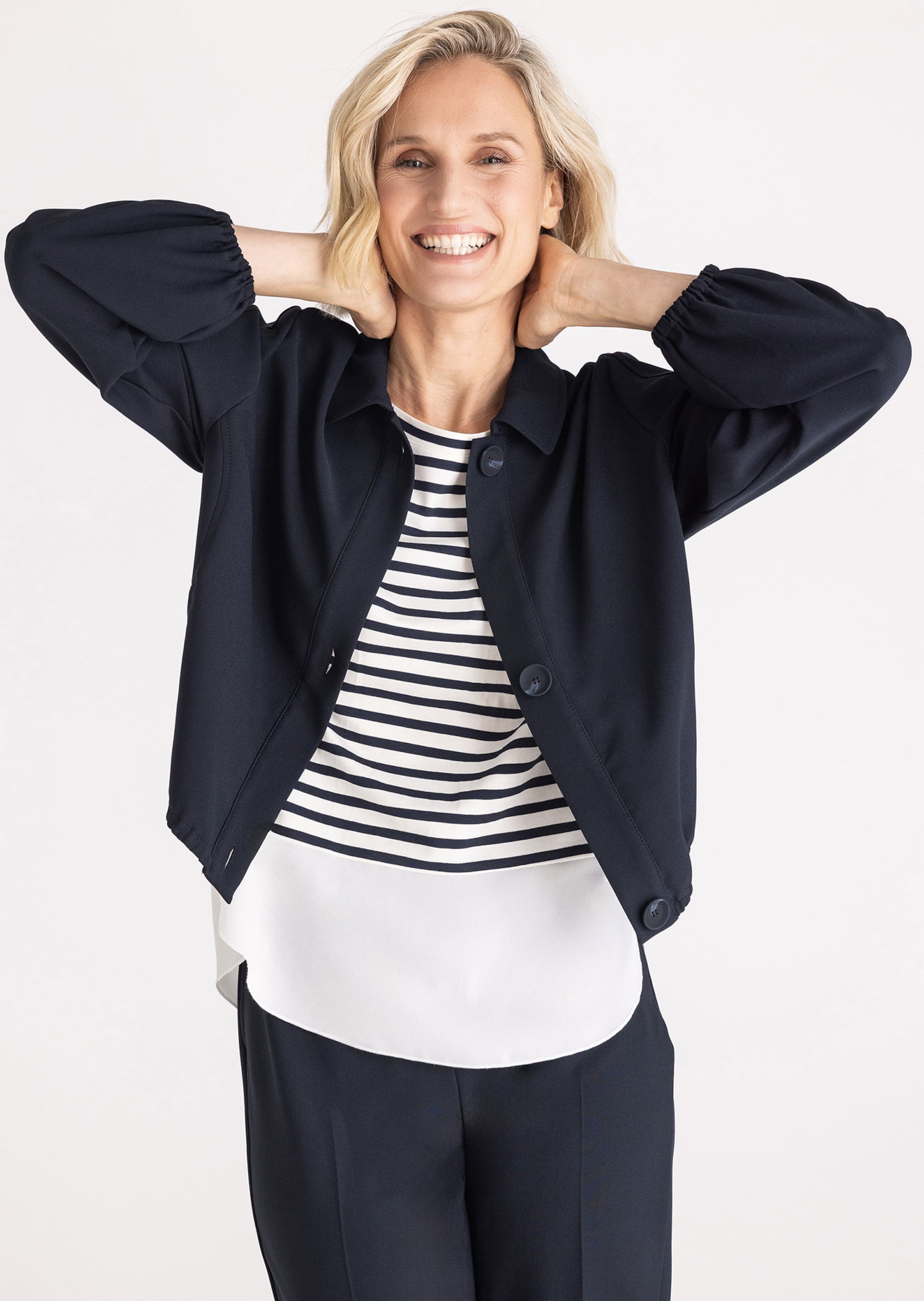 Korte blouson met elastische boorden
