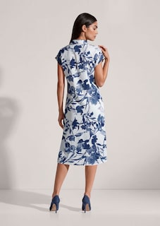Hemdblusenkleid aus Viskose mit Blütenprint thumbnail 4