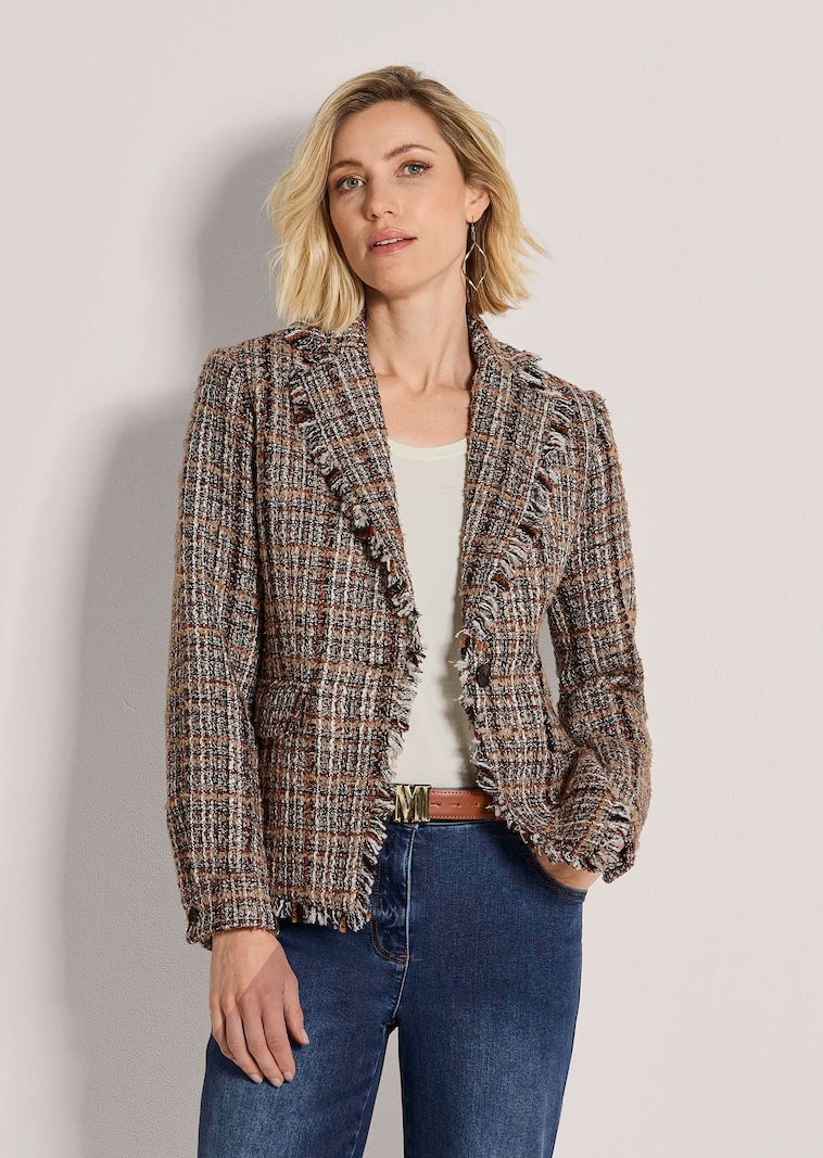 Tweed blazer in a multi-coloured look