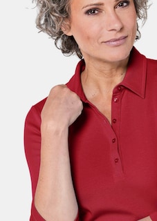 Basic poloshirt met borduursel van puur katoen thumbnail 5