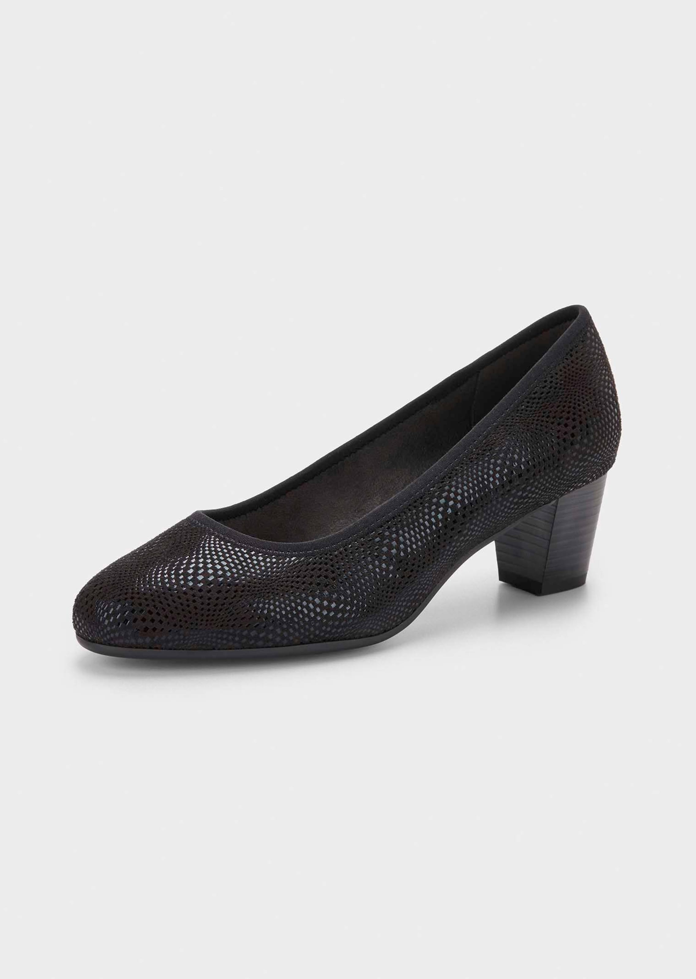 Pumps met glanzende folieprint