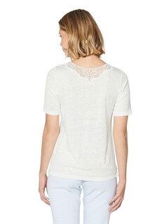 Leinenshirt mit kurzen Ärmeln und feiner Spitze thumbnail 4
