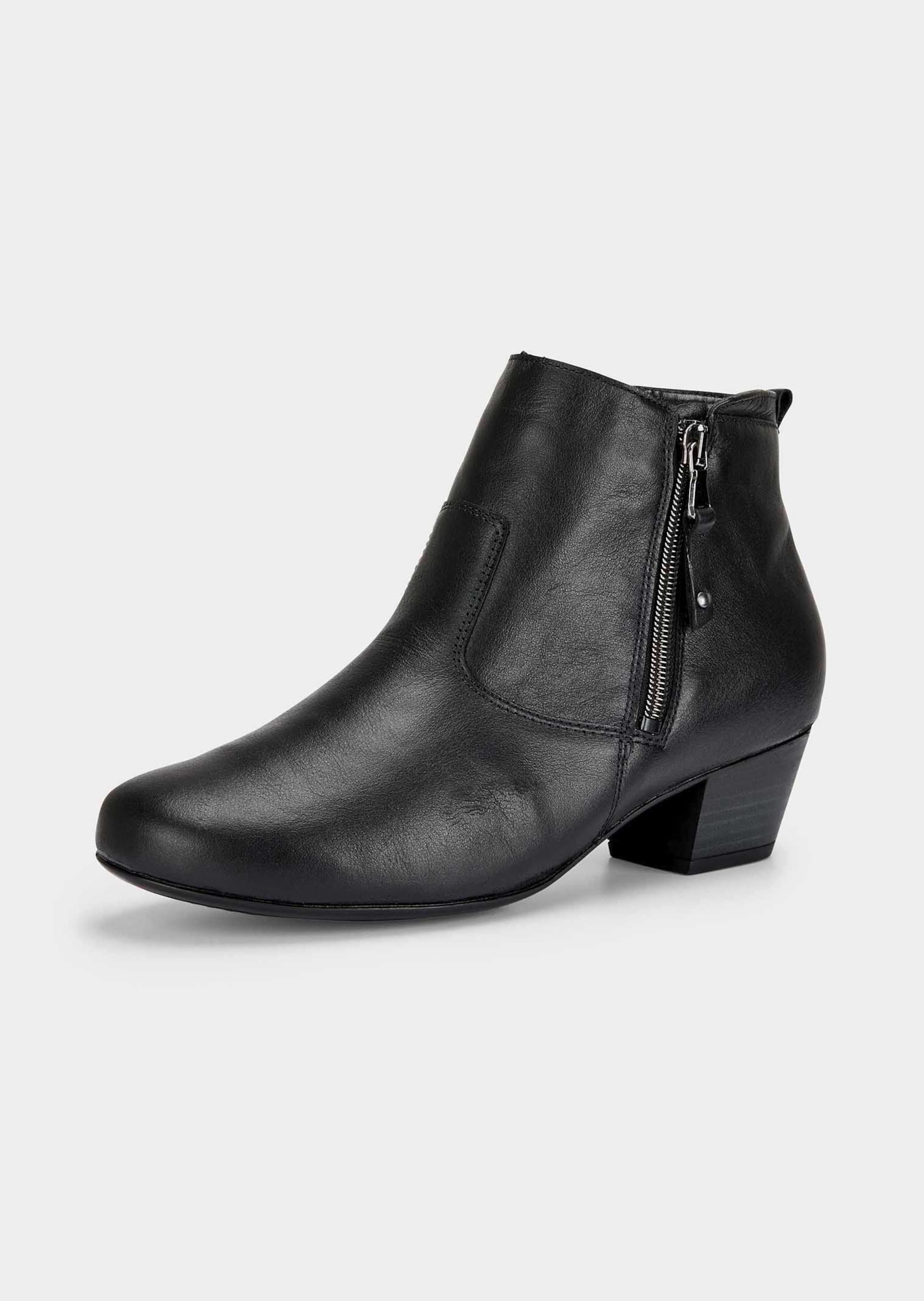 Stiefeletten aus Nappaleder mit Reißverschluss