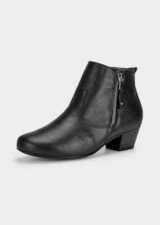 Bottines en cuir nappa avec fermeture éclair thumbnail 1