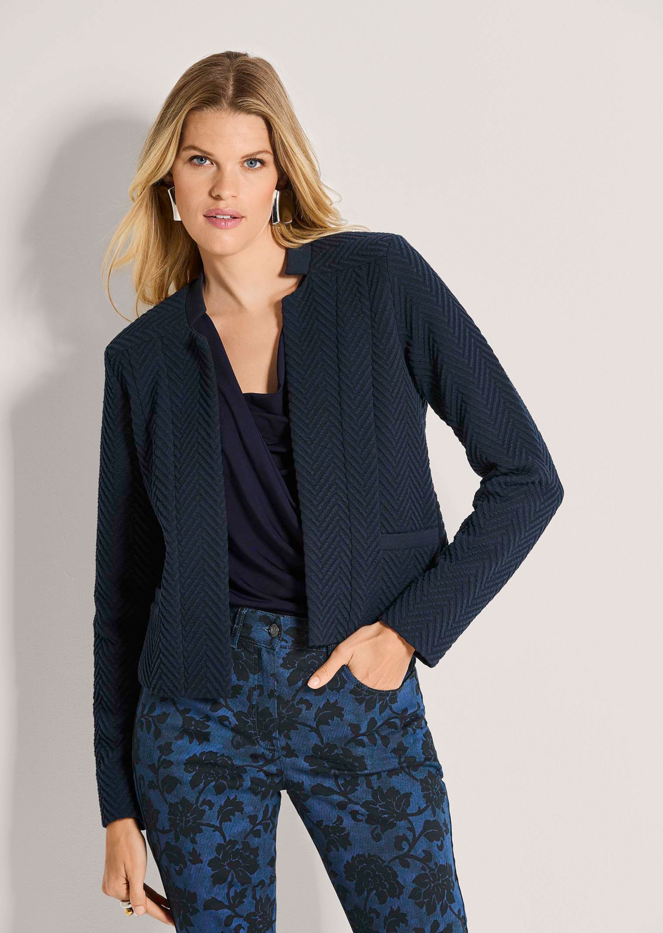 Verschlussloser Jersey-Blazer