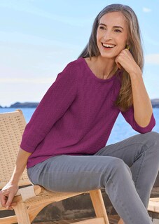 Pull à manches 3/4 en pur coton thumbnail 7