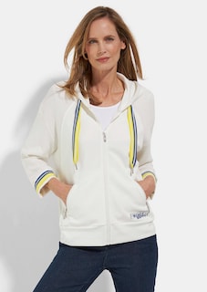 Sweatjacke mit Strick und Glanzdetails thumbnail 5