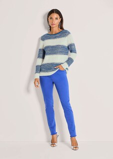 Pullover mit Blockstreifen und Pailletten thumbnail 3