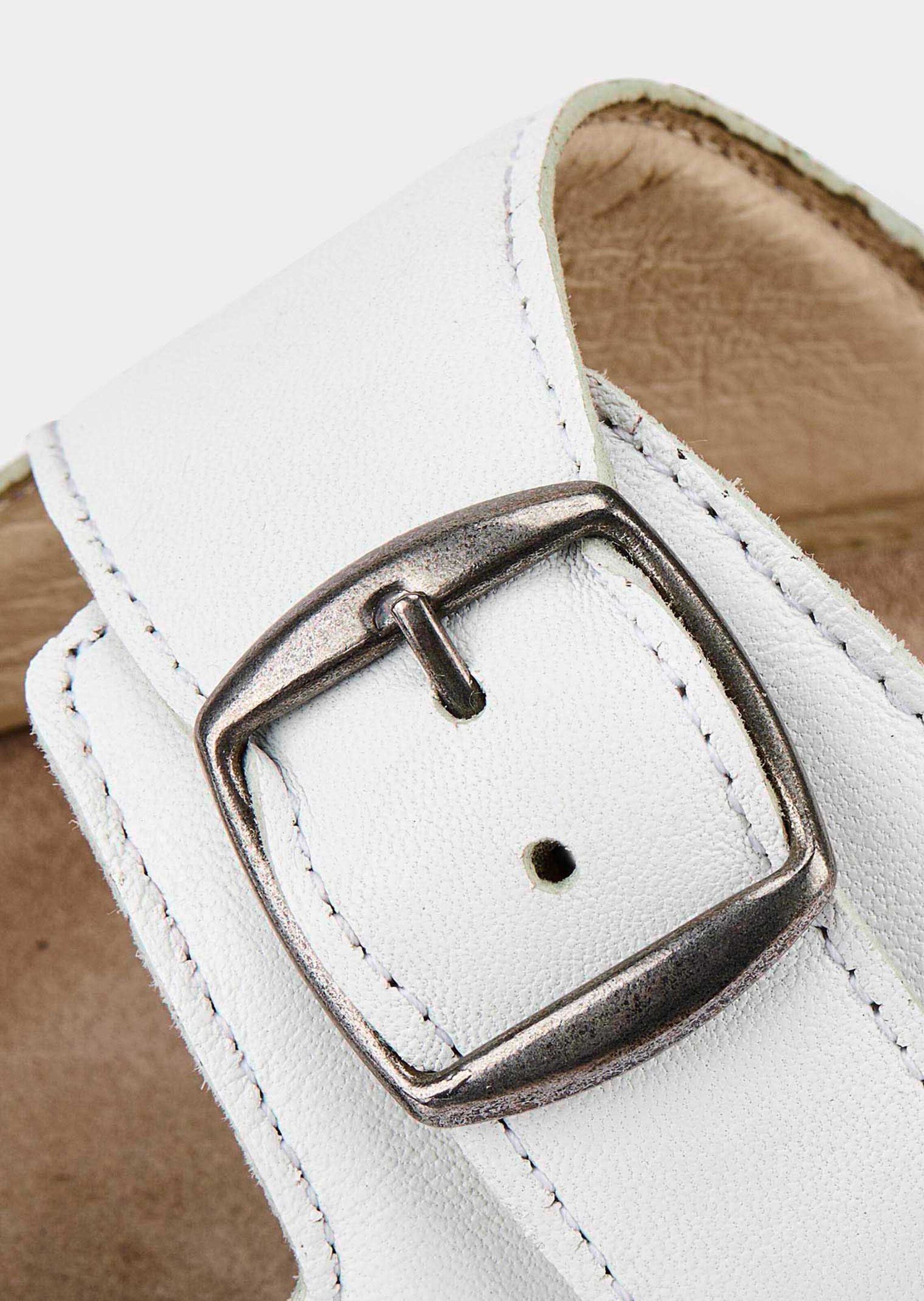 Leder-Pantoletten mit Metallschliessen thumbnail 3