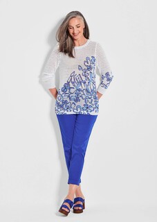 Ajour pullover met print thumbnail 2