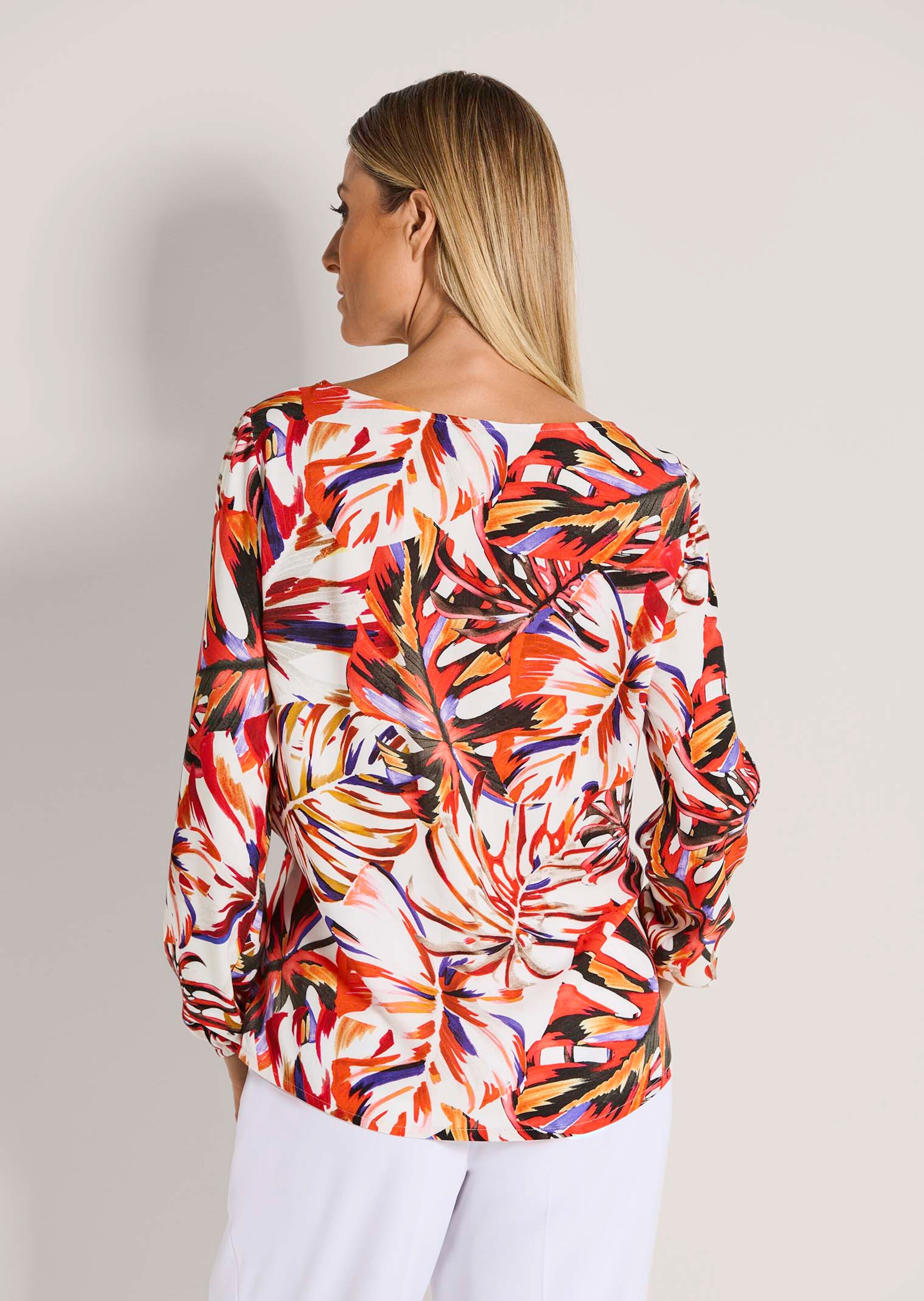 Blouse met bladerprint thumbnail 3