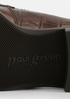Leather loafers with crocodile embossing thumbnail 3