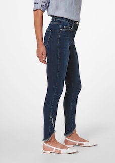 Slim-fit jeans with frayed hem thumbnail 5