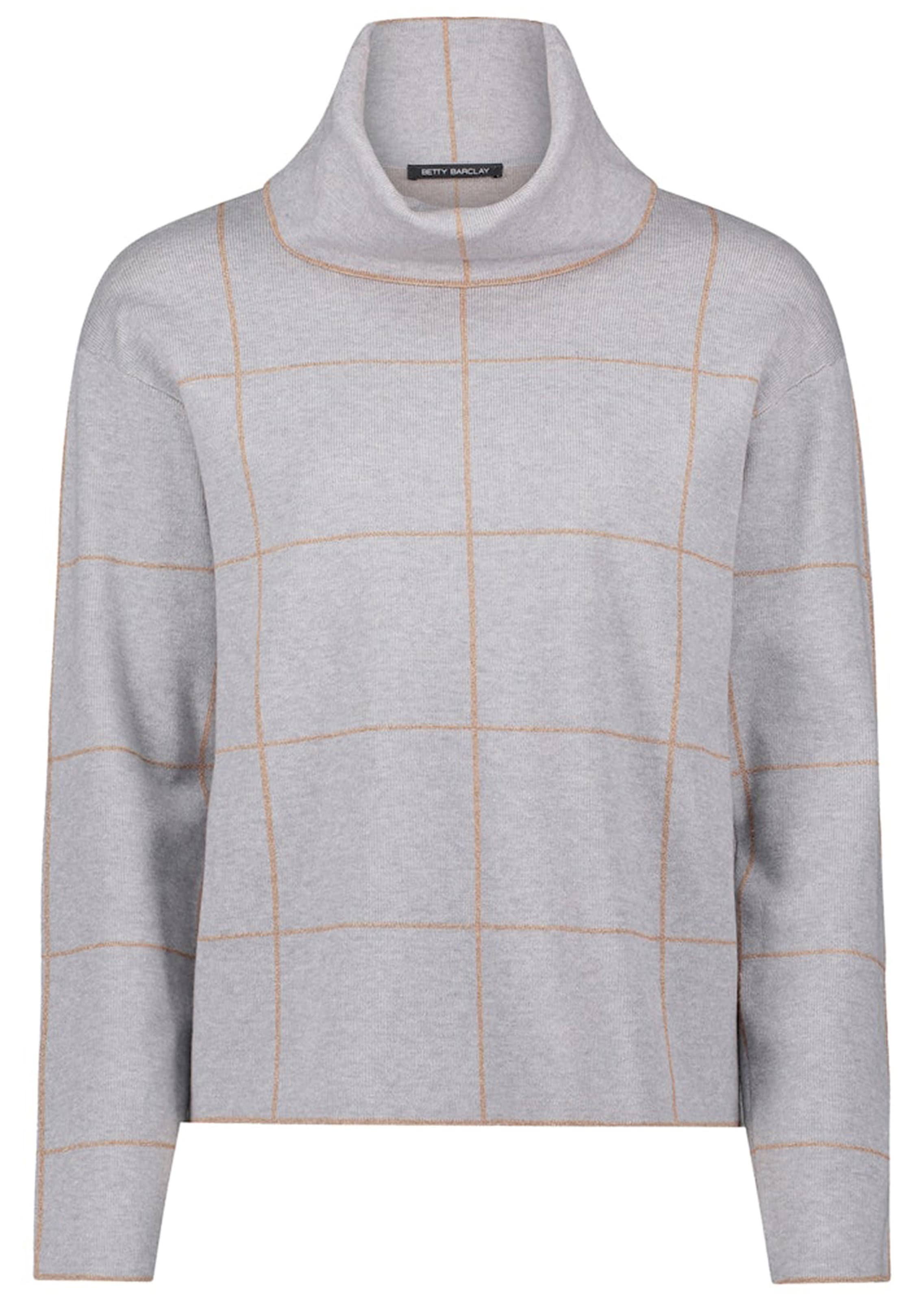 Rollkragenpullover mit Karomuster