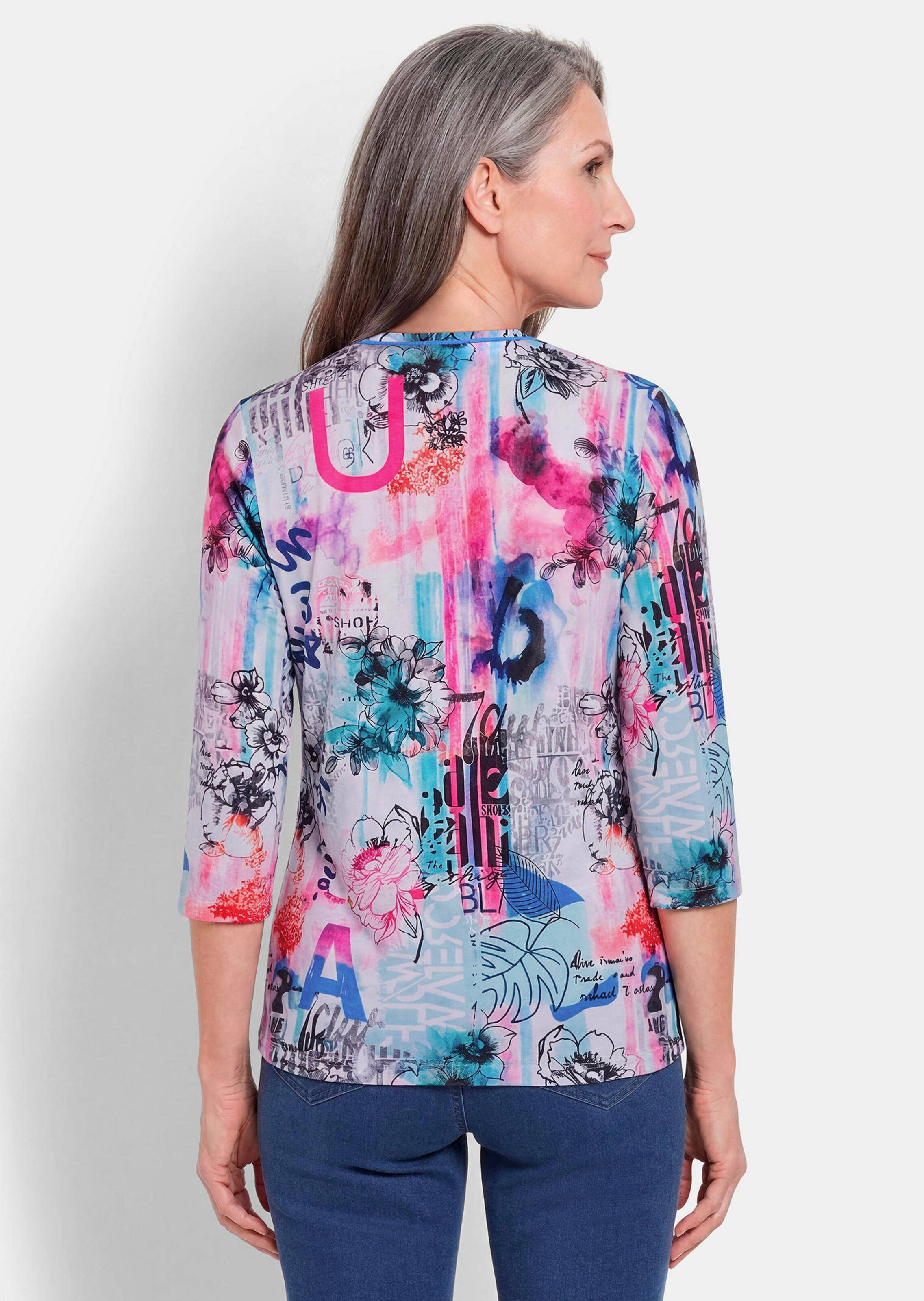 Gedessineerd shirt in krachtige kleuren thumbnail 3
