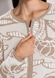 Blazer en maille à imprimé jacquard et zip thumbnail 5