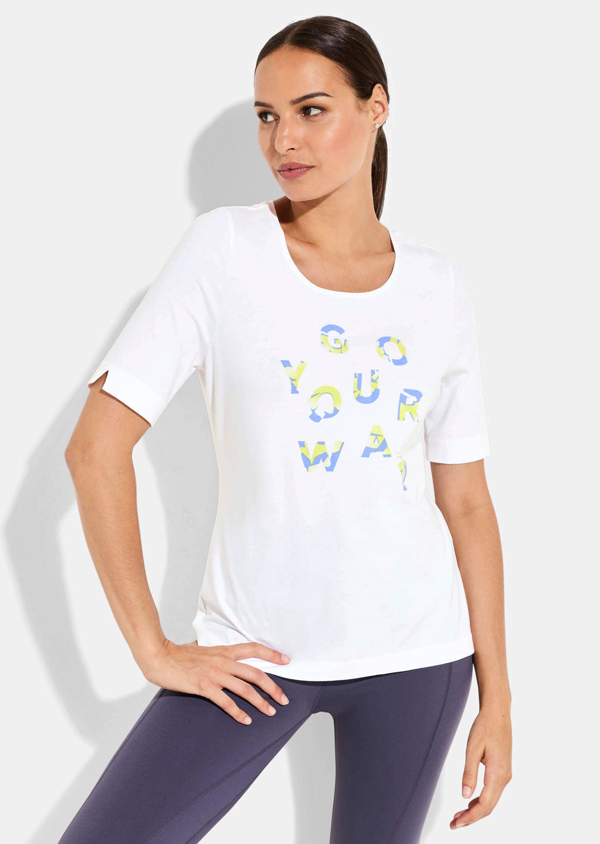 T-shirt met vrolijke letters