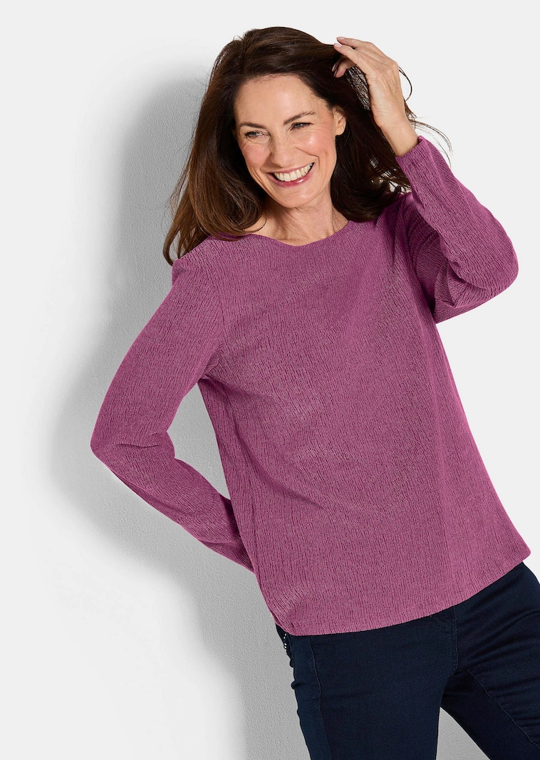T-shirt en jersey élégant, façon crêpe