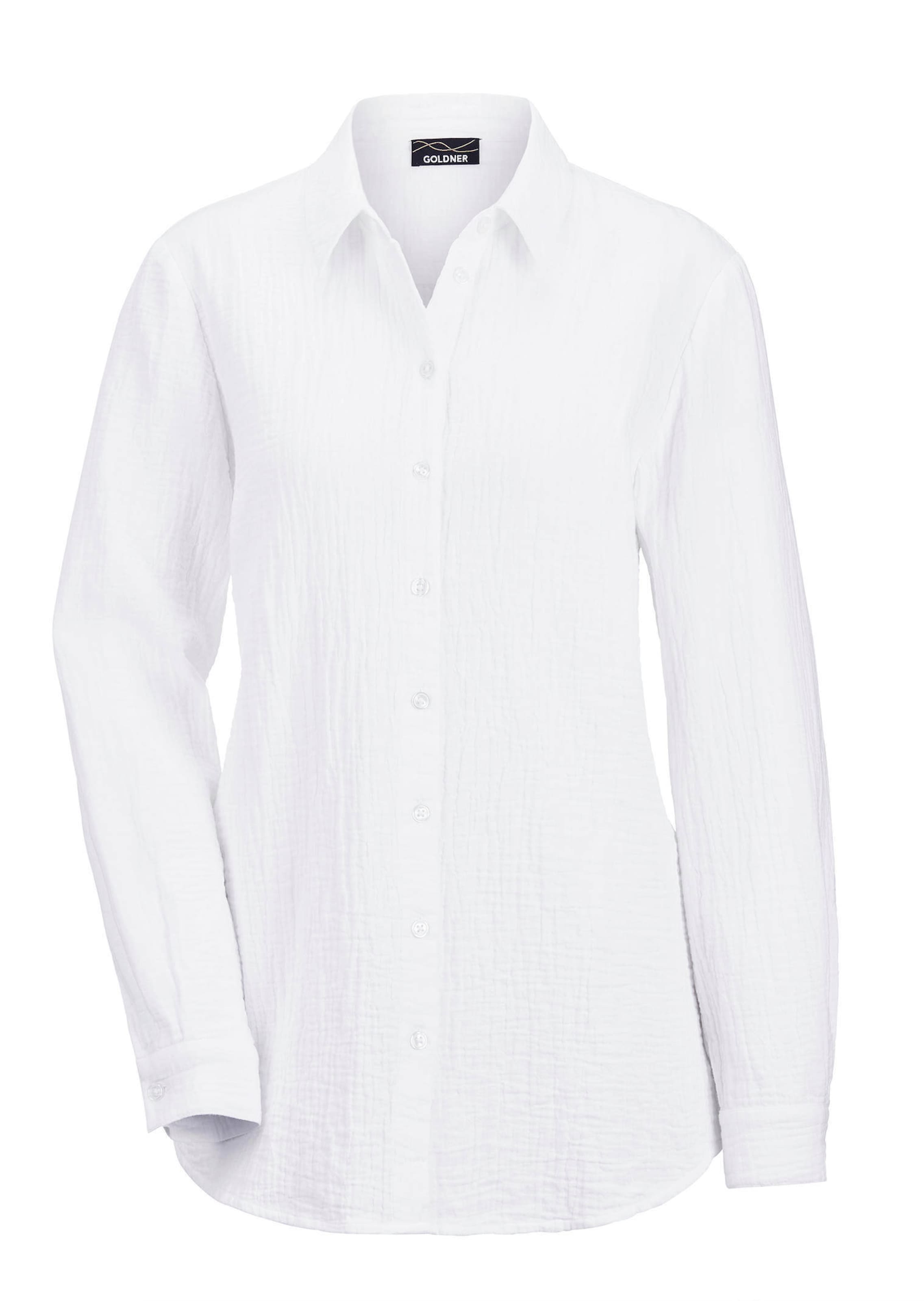 Overhemdblouse van katoen-mousseline