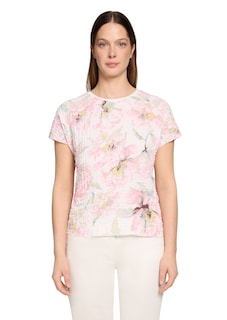 Strukturiertes Shirt mit Blumenmuster thumbnail 1