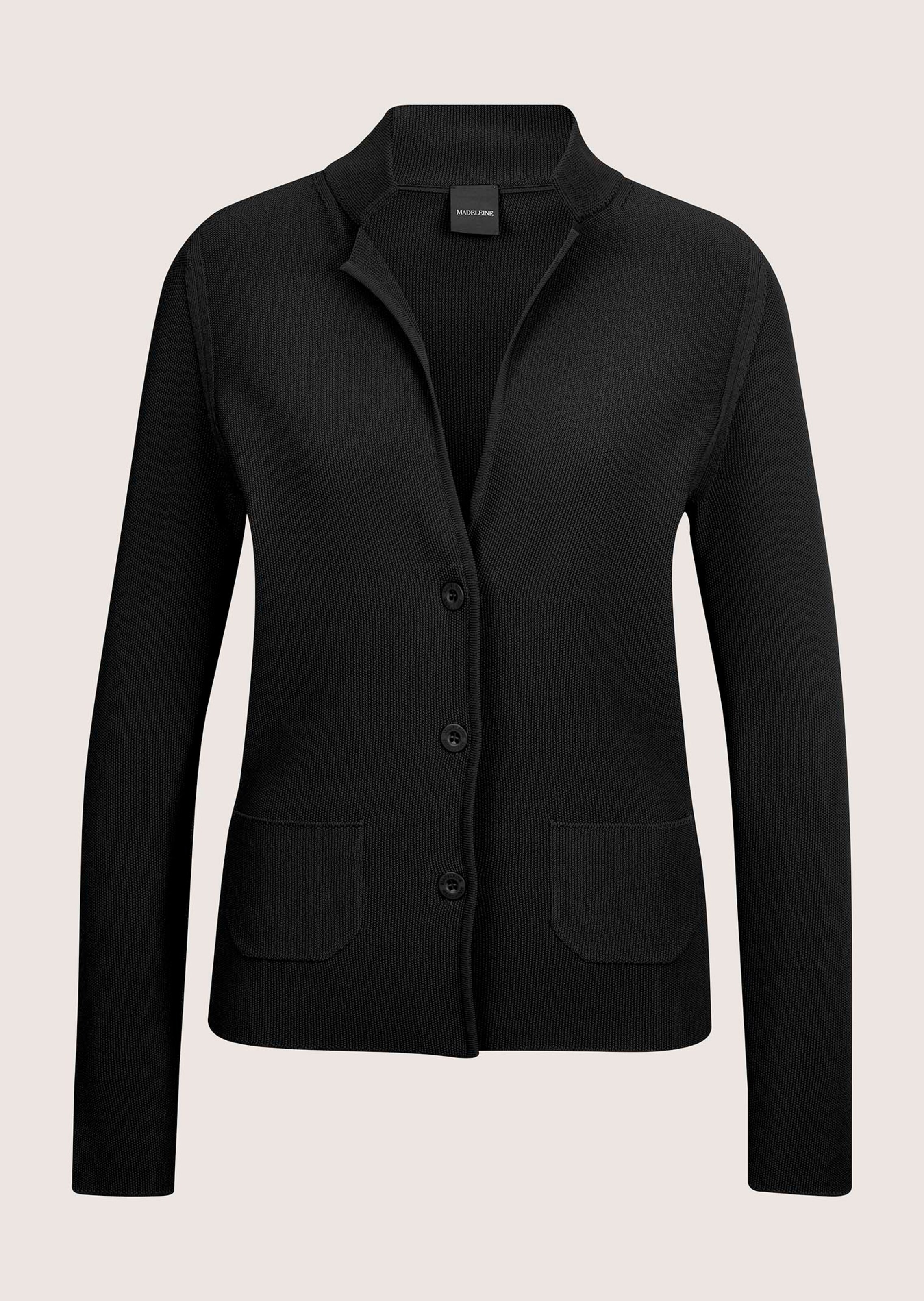 Schlanker Strickblazer mit langen Ärmeln thumbnail 7